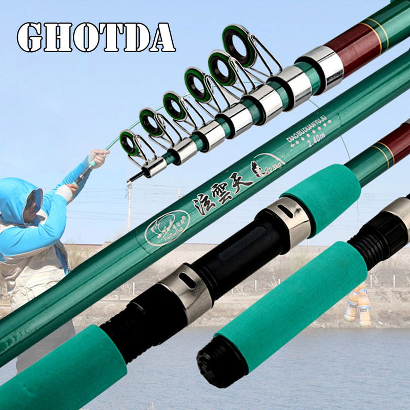 Load image into Gallery viewer, GHOTDA Hard Telescopic Fishing Rod