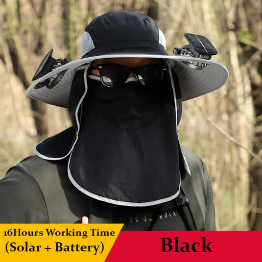 🌷 Spring Sale-37% OFF🐠Fishing Hat with Solar Fans