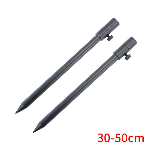 2 x Carp Fishing Bank Sticks Aluminum Black Rod