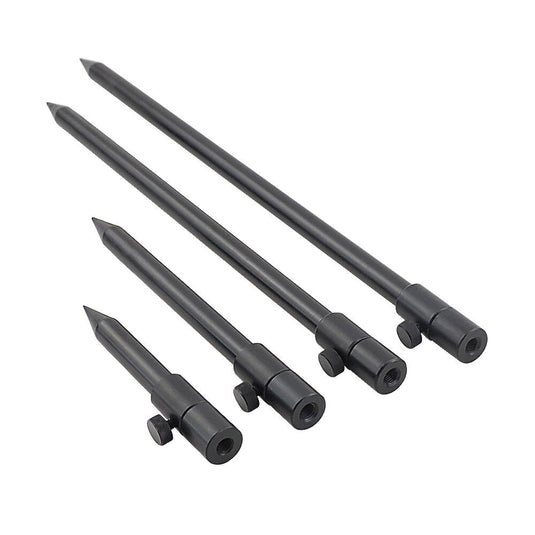 2 x Carp Fishing Bank Sticks Aluminum Black Rod