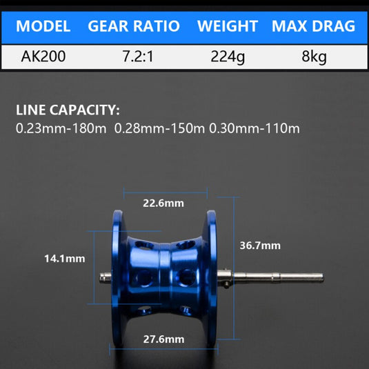 YUBOSHI Bait Casting Fishing Reel Magnetic Brake System