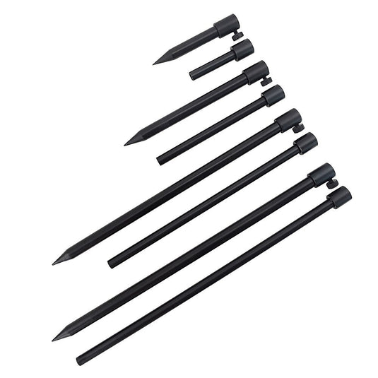 2 x Carp Fishing Bank Sticks Aluminum Black Rod