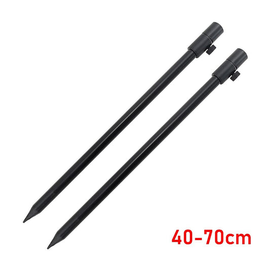 2 x Carp Fishing Bank Sticks Aluminum Black Rod