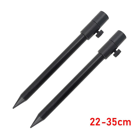 2 x Carp Fishing Bank Sticks Aluminum Black Rod